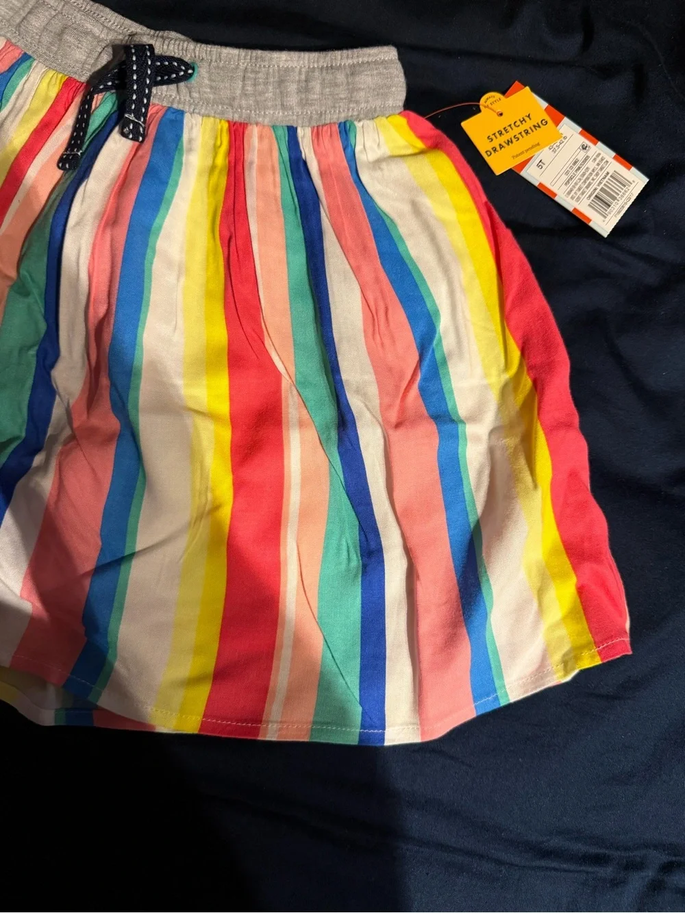 Cat & Jack Multi-Color Rainbow Stripe Skirt - Red, Yellow, Green, Blue, Pink